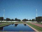 View from memorial out across US War Cemetery 