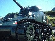 Tank on headland at Arromanches